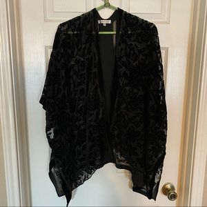 Black velvet kimono
